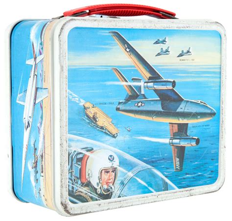 jet metal lunch box|F.